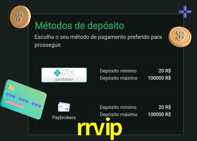 O cassino rrvip oferece uma grande variedade de métodos de pagamento